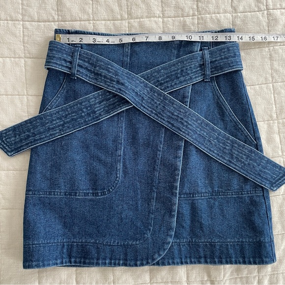 Sezane Leandra Denim Skirt Size 36 US 4 - Picture 11 of 12